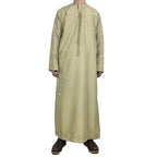 Nouveaux hommes musulmans à manches longues Robe pull Abaya Daffah Jubba Thobe Pakistan saoudien arabe caftan Islam vêtements Robe de prière Afghan