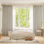 Rideaux en chenille beige épais à chevrons sur mesure pour salon, salle à manger, chambre à coucher – Décoration occultante de luxe et tendance