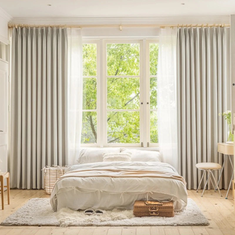 Rideaux en chenille beige épais à chevrons sur mesure pour salon, salle à manger, chambre à coucher – Décoration occultante de luxe et tendance