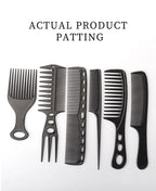 6 pièces nouveau style coiffure hommes femmes Salon de beauté cheveux coiffure brosse noire peignes brosse à cheveux