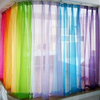 Rideaux de fenêtre en tulle rose Tyys Perconsidering, 1 côté, décoration romantique pour la maison, salon, seulement le criblage de fenêtre