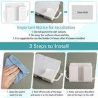 Support mural adhésif pour téléphone avec crochets, boîte de rangement pour téléphone portable, télécommande, boîte de rangement pour chambre à coucher, outils de cuisine