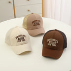 Casquette de Baseball en maille avec lettres brodées pour enfants, chapeau d'été pour bébé, garçon et fille, en coton, à rabat, Hip Hop, chapeau de pêche
