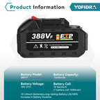Yofidra 2000W pistolet thermique électrique pistolet à Air chaud portatif sans fil avec 3 buses sèche-cheveux industriel à domicile pour broche de batterie Makita