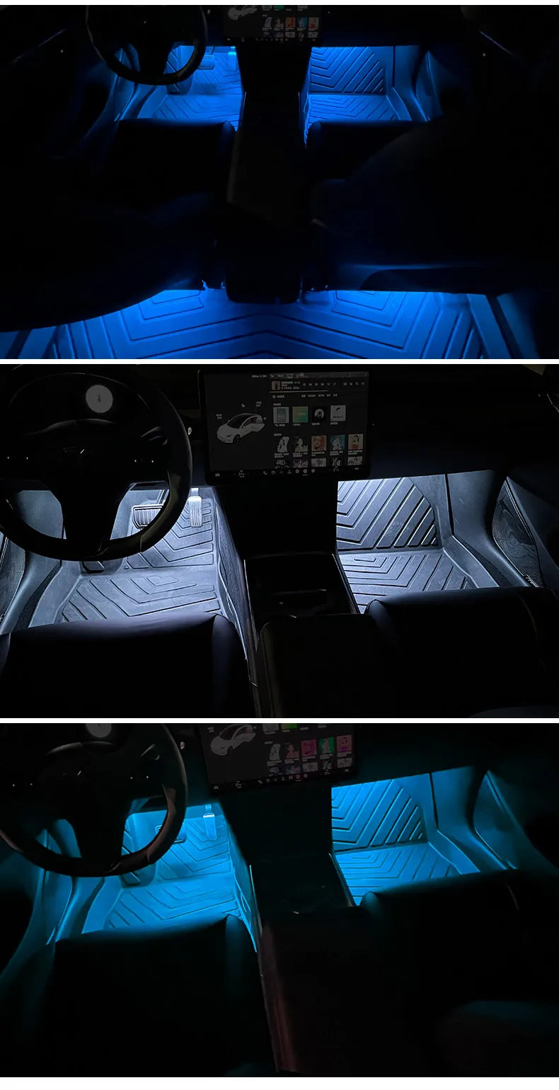 Lumière d'ambiance Led pour voiture, avec USB 5V, universelle, pour intérieur de voiture, éclairage de rétro-éclairage, néons décoratifs automobiles