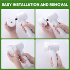 Brosse de nettoyage électrique 5 en 1, épurateur rotatif, brosse de nettoyage de salle de bains avec 5 têtes de brosse, brosse de nettoyage de cuisine et de vaisselle, Gadgets