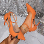Sandales pointues sexy pour femmes, chaussures de plage en plein air, bureau, talons hauts peu profonds, été, chaud, nouvelle mode