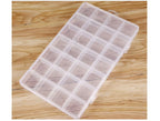 Boîte à bijoux rectangulaire en plastique à 28 grilles, compartiment de rangement, étui à bijoux, boucles d'oreilles, perles, présentoir artisanal, conteneur organisateur, nouveau