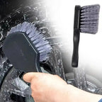 Brosse à manche court pour livres de roue de voiture, brosse de lavage de jante d'opathie, ensemble d'accessoires d'entretien de livres de véhicules