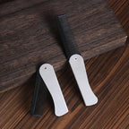 Peigne de poche pliable antistatique en acier pour hommes, tête d'huile, peigne à barbe Portable, outil de coiffure pliable, spécial pour perruques de vrais cheveux, 1 pièce