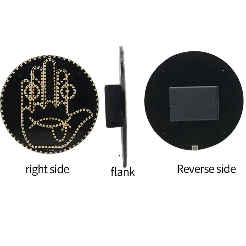 Lumière LED d'expression faciale amusante pour voiture, avec télécommande, fenêtre arrière, lampe de rappel d'avertissement multifonction, accessoires extérieurs