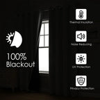 Rideau occultant pour salon, en Polyester, avec œillet de pongé, isolation thermique, bloquant la lumière, pour porte française de Patio