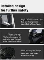 DOT Uchoose casques approuvés Crash moto équipement de protection hommes femmes casque rabattable moto visière Double soleil