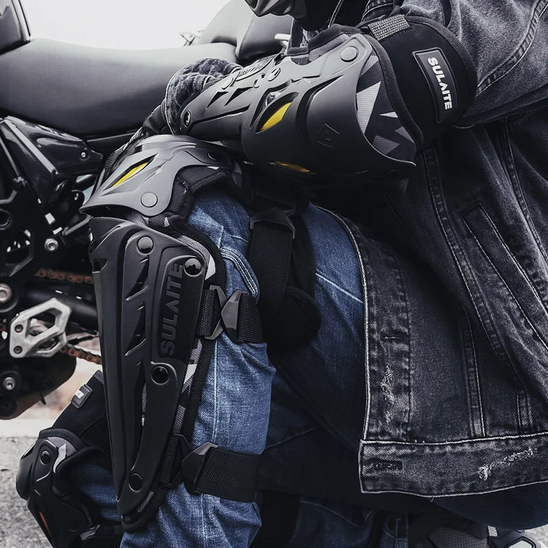 Genouillères de Motocross, Protection de Moto, coudière d'équitation, genouillères de course tout-terrain pour vtt