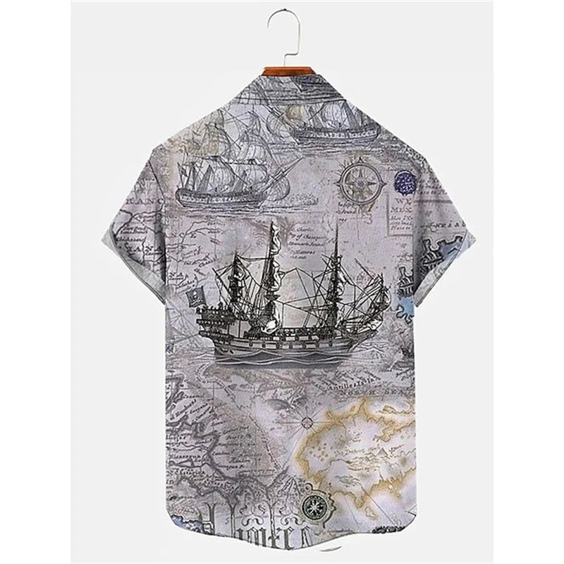 Chemise Vintage à manches courtes pour hommes, haut décontracté, mode hawaïenne, vêtements d'été, ample, respirant, simple boutonnage, 2026