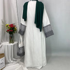 Dubaï élégant caftan Robe modeste Abayas musulman ouvert Abaya et sac femmes Islam Caftan Marocain Robe Arabe Femme Musulmane