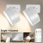 Lampes murales LED avec télécommande, appliques murales magnétiques sans fil, 3 couleurs, variable, rechargeable par USB, pour chambre à coucher, lampe de chevet