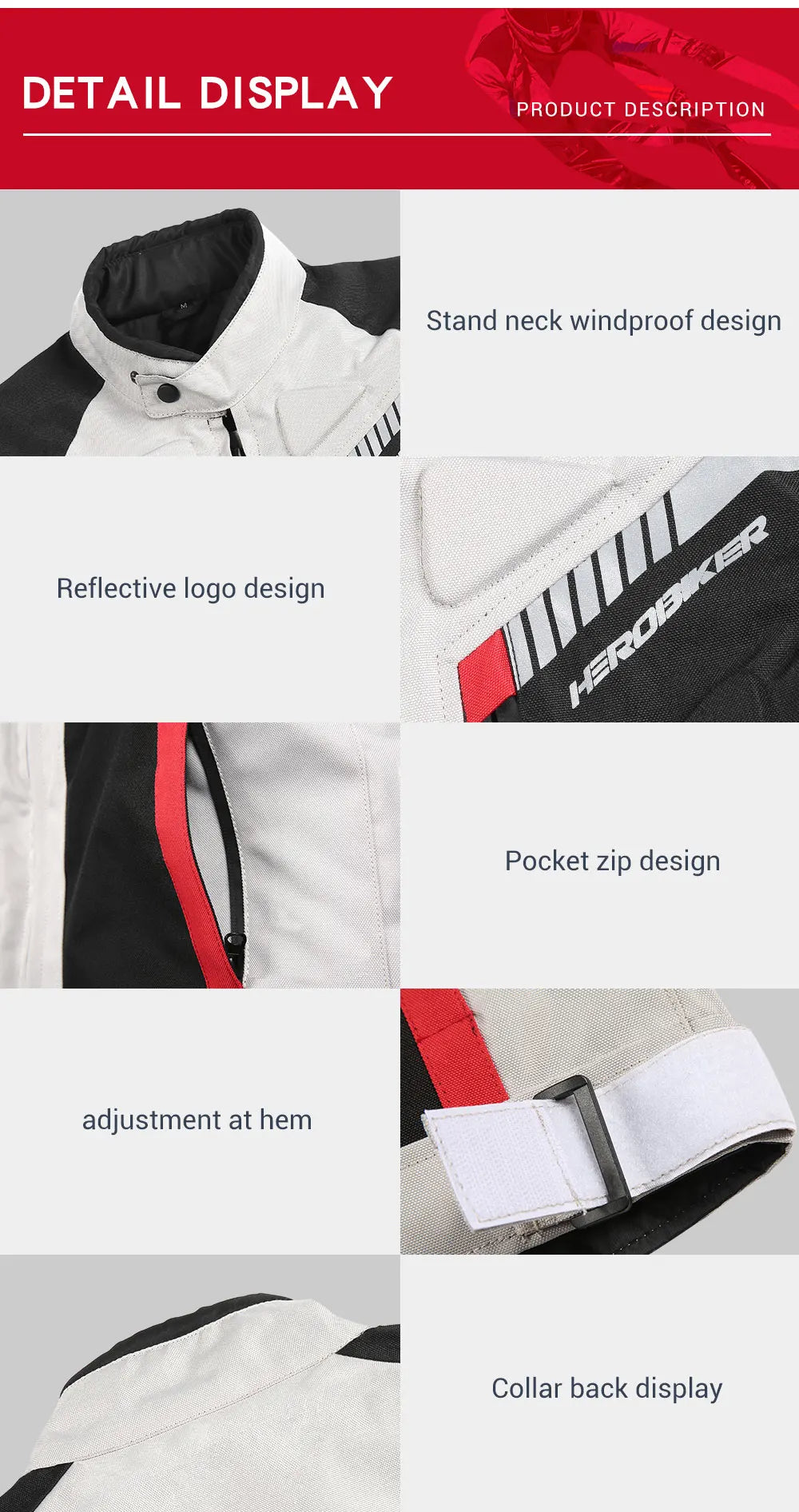 HEROBIKER veste de Moto imperméable homme veste de course pantalon de Moto portable vêtements de Moto avec Protection EVA