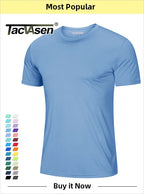 TACVASEN Short cargo d'été à 5 poches zippées, séchage rapide, pour homme, short de pêche, extensible, pour la randonnée en plein air, short de travail en nylon, léger