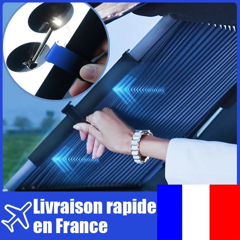 Rideaux de fenêtre avant de voiture, pare-brise à 6 ventouses, couverture de protection solaire pour voiture, blocage UV, accessoires de pare-soleil