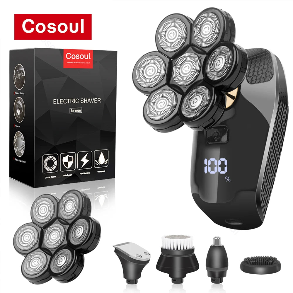 Rasoir pour hommes rasoir électrique puissant tête chauve rasoir barbe machine à raser pour hommes rasoir mari cadeau petit ami