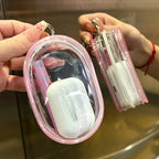 Mini sac de rangement Portable à fermeture éclair transparente, porte-clés poupée de dessin animé, jouet pour enfants, boîte mystère, organisateur pour écouteurs, chargeur, sac cadeau