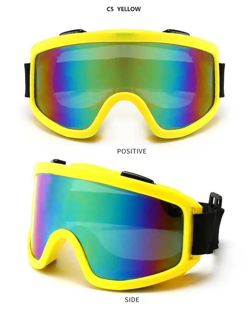 Lunettes de protection pour casque de moto, lunettes de sport de plein air, coupe-vent et anti-poussière, lunettes de ski, lunettes de motocross, anti-émeute, 506