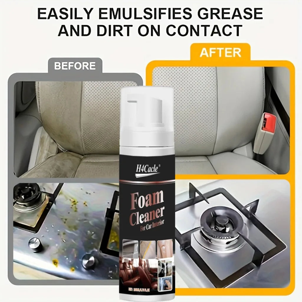 Nettoyant à mousse multifonctionnel, délimination et nettoyage des taches intérieures de voiture, siège en cuir, nettoyeur de mousse pour la maison, Spray d'entretien, lavage