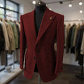 Costumes pied-de-poule pour hommes, blazer, automne hiver, décontracté, vert, Slim Fit, Tuxedos de marié pour fête de mariage, veste, manteaux de Sport
