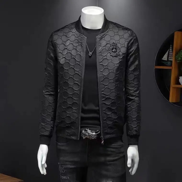 Veste pour hommes printemps/automne nouvelle marque à la mode à la mode coupe ajustée Style mince Badge à la mode brodé veste de Baseball décontracté