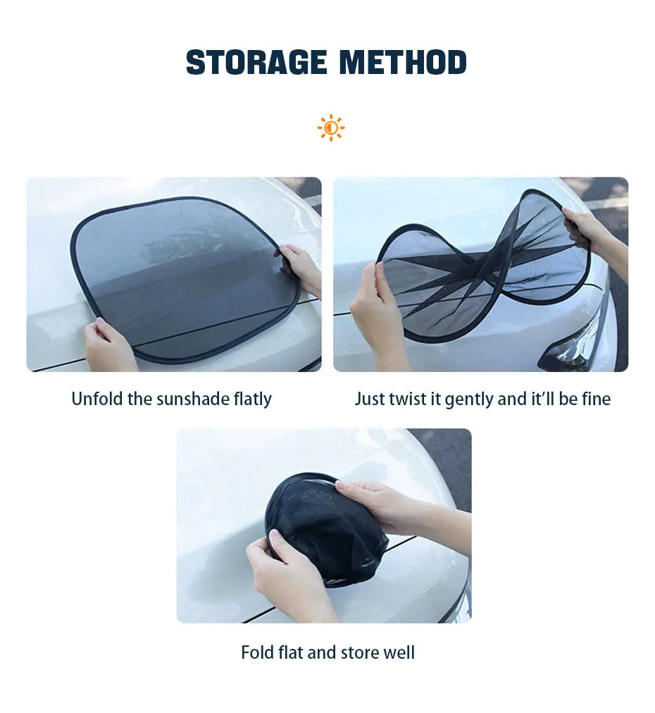 SEAMETAL pare-soleil de voiture rideau de fenêtre latérale avant fenêtre arrière pare-soleil été UV blocage ventouse rideaux de Protection solaire de voiture