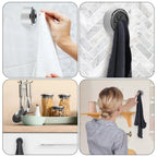 Clip de rangement pour tissu à vaisselle, 3 pièces, sans poinçonnage, Clip pour chiffon à vaisselle, gants de cuisine ménagers, crochet porte-serviettes, Clip à trou pour suspension murale