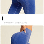 Leggings de Yoga de ponçage en Nylon pour femmes, pantalons serrés sans couture, haute élasticité, Sexy, levage des hanches, pantalons d'entraînement, de course, de gymnastique