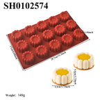 Moule à gâteau cylindrique en Silicone ondulé en dentelle, 6 ou 12 cellules, outils de fabrication de desserts de fête, moule à gâteau en Mousse, fournitures de pâtisserie de cuisine