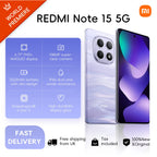Xiaomi Redmi Note 15 5G 8+256GB Version Globale Snapdragon ®   Plateforme mobile 6 Gen 3, écran 6,77 pouces 120 Hz, appareil photo 108 MP, 5520 mAh, 45 W