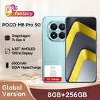 Nouveau smartphone POCO M8 Pro 5G version globale, Snapdragon 7s Gen 4, HyperCharge 100W, 6500mAh, écran 6,83 pouces 1,5K, NFC