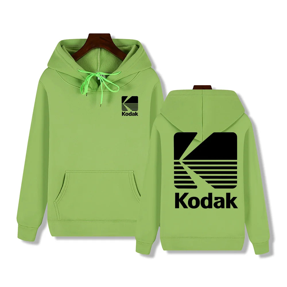 Sweat à Capuche Kodak Hip Hop Y2K — Imprimé Streetwear Rétro Homme Automne Hiver