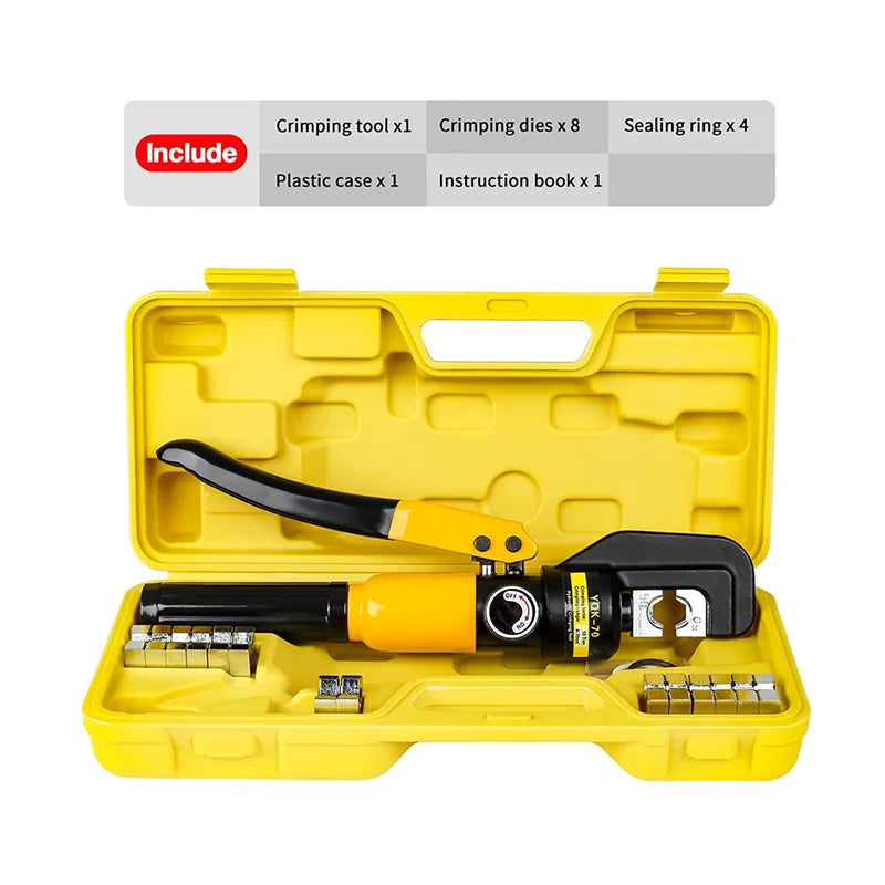 Pince à sertir hydraulique 4-70 mm2 YQK-70 pression 8T outils hydrauliques domestiques pince hydraulique bricolage pince à sertir Terminal de câble