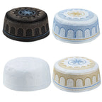 Coton broderie hommes musulmans casquettes de prière loisirs arabie saoudite chapeau islamique hommes foulard Topkippot Turban Islam casquette juive