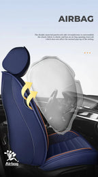 Coussin de siège auto ergonomique – Cuir Nappa et soie glacée, éponge haute résilience, confort toutes saisons pour la plupart des véhicules