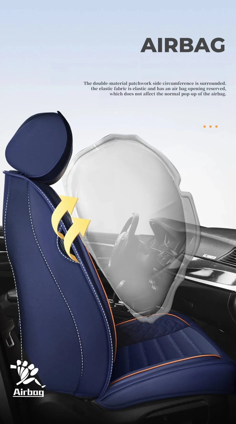 Coussin de siège auto ergonomique – Cuir Nappa et soie glacée, éponge haute résilience, confort toutes saisons pour la plupart des véhicules