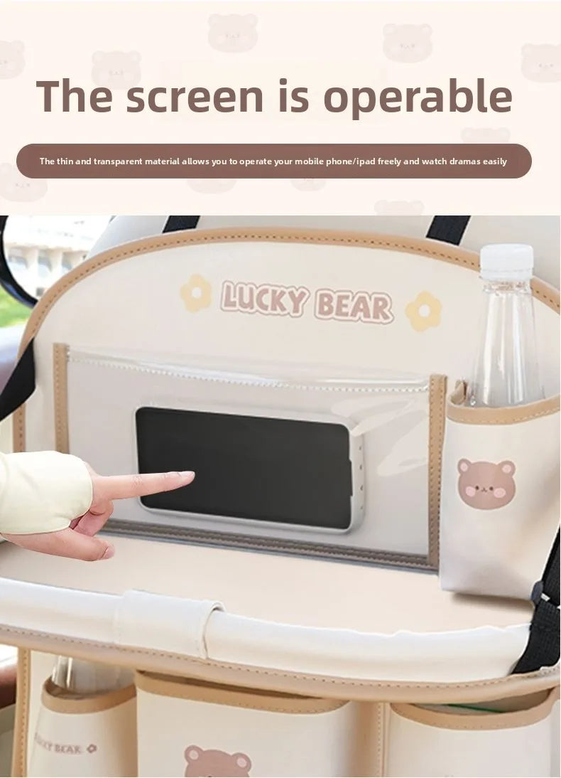 Organisateur de siège arrière de voiture - Sac de rangement suspendu, plateau de table pour siège arrière, planche de bureau montée sur véhicule