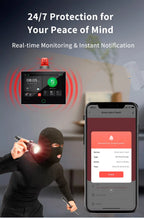 Système d'alarme domestique KERUI 4G/WiFi GSM avec écran tactile IPS de 7 pouces, compatible avec le système d'alarme de sécurité sans fil Tuya, anti-cambriolage