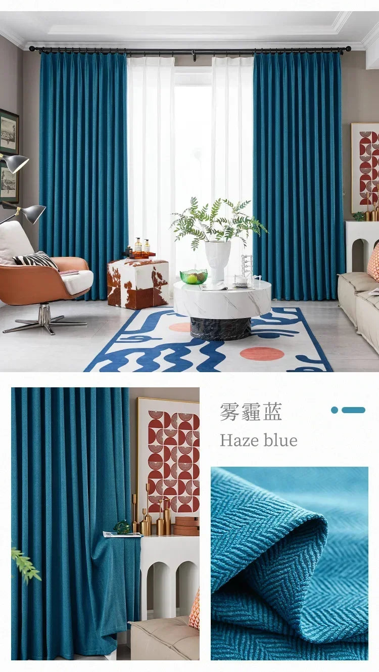 Rideaux en chenille beige épais à chevrons sur mesure pour salon, salle à manger, chambre à coucher – Décoration occultante de luxe et tendance