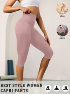 Pantalons capri taille haute pour femmes, super doux, non transparents, effet ventre plat, pour yoga, course à pied, entraînement, maison, leggings décontractés