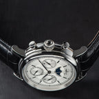 Sugess – montre-bracelet pour hommes, ST1908, mouvement à col de cygne, chronographe mécanique, véritable calendrier de phase de lune, cuir Vintage, nouveau 2026