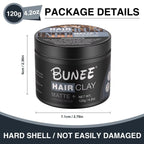Pâte à cheveux finition mate pour hommes, à base d'eau, Texture mate, coiffeur, pommade en argile, idéale pour tous les cheveux masculins