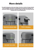 Lanterne de Camping télescopique 8000mAh, lampes de poche étanches rechargeables, lampe de Camping à intensité variable, lumière d'urgence pour Camping et randonnée