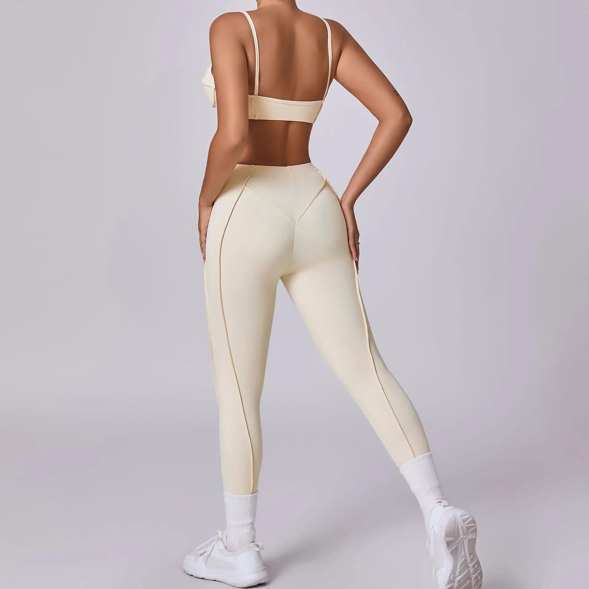 Ensemble de yoga pour femme, survêtement d'entraînement, legging athlétique imbibé, legging push-up de gym, soutien-gorge de fitness, vêtements de sport, vêtements actifs, nouveau