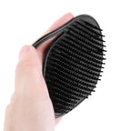Peigne à shampoing de poche pour hommes, 1 pièce, barbe, moustache, paume, cuir chevelu, Massage, soins capillaires noirs, brosse Portable de voyage, outils de coiffure